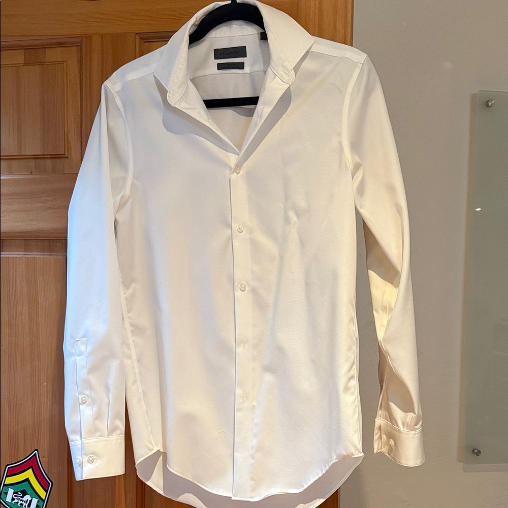 Calvin Klein Men's White Dress Shirt
